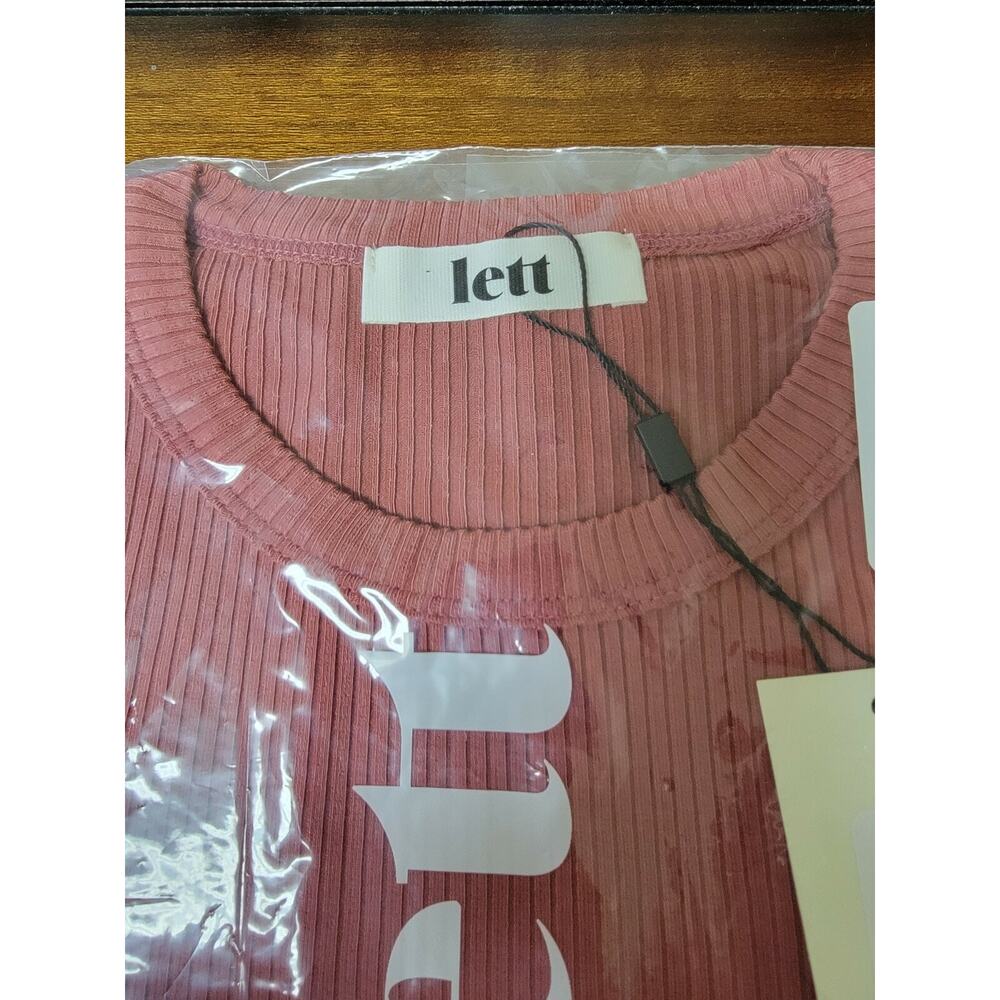 Lett Ventura High Neck Ribbed Tank Top Terracotta Mauve Women's Size Small - Picture 6 of 11